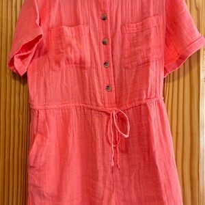 Old Navy Waist-Defined Crinkle Gauze Romper